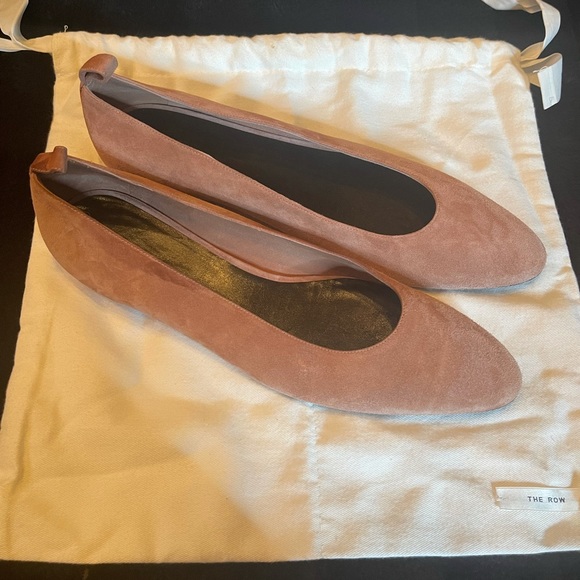 THE ROW Lady D Flat Ballerina Pale Flamingo 40.5/10.5 Original $795 Purchase$587 - Picture 6 of 7